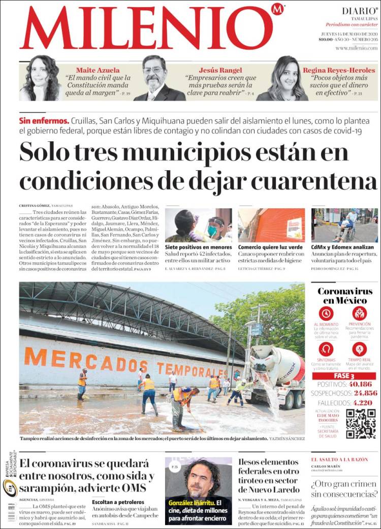 Portada de Milenio - Tamaulipas (Mexico)