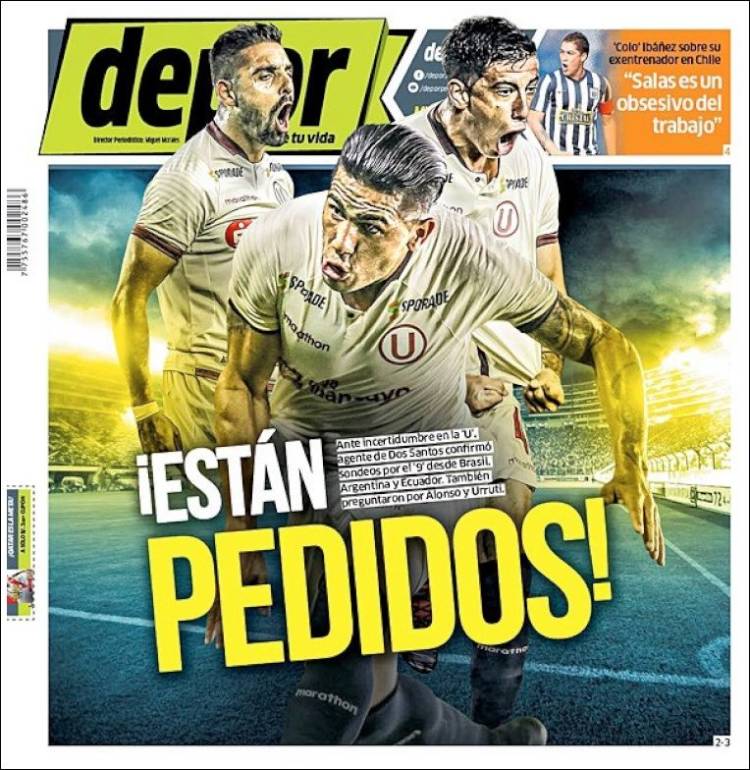 Portada de Depor (Per&uacute;)