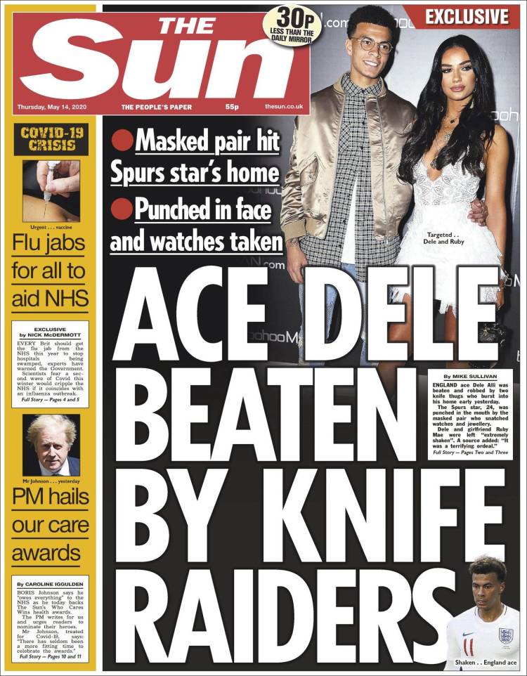 Portada de The Sun (Reino Unido)