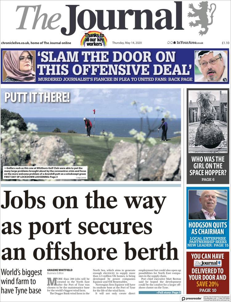 Portada de The Journal (Reino Unido)