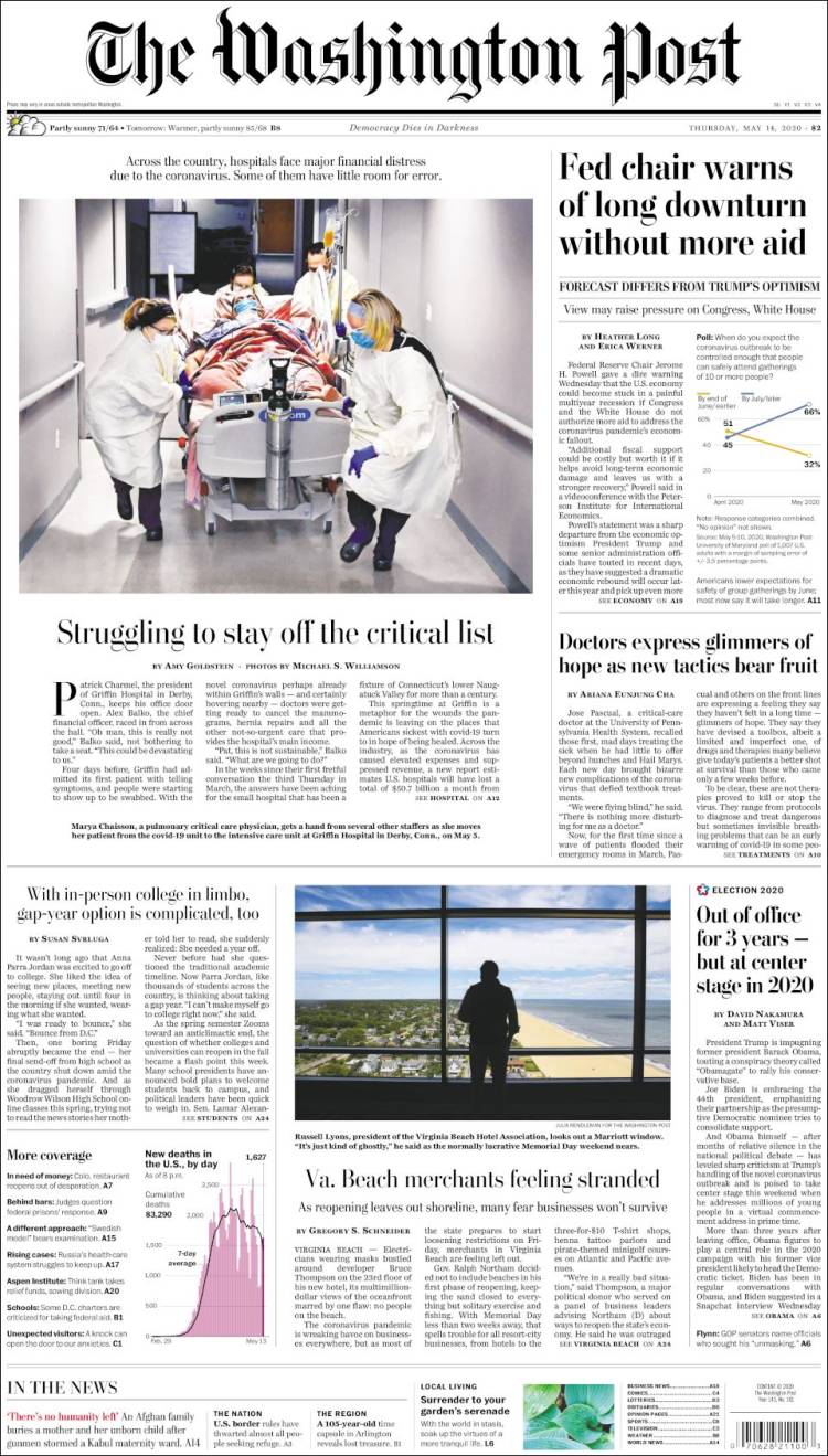 Portada de The Washington Post (USA)