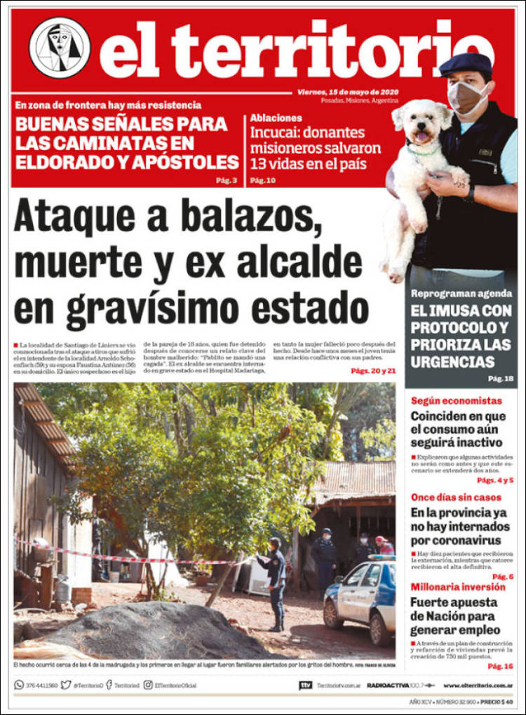 Portada de El Territorio (Argentina)