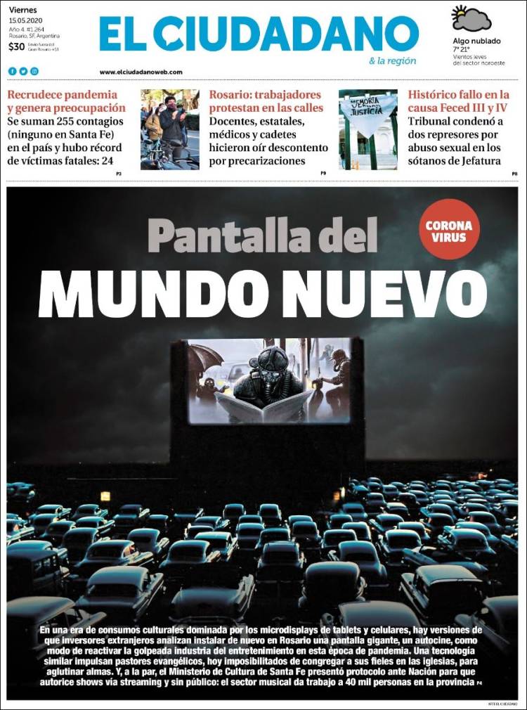 Portada de Diario El Ciudadano (Argentina)