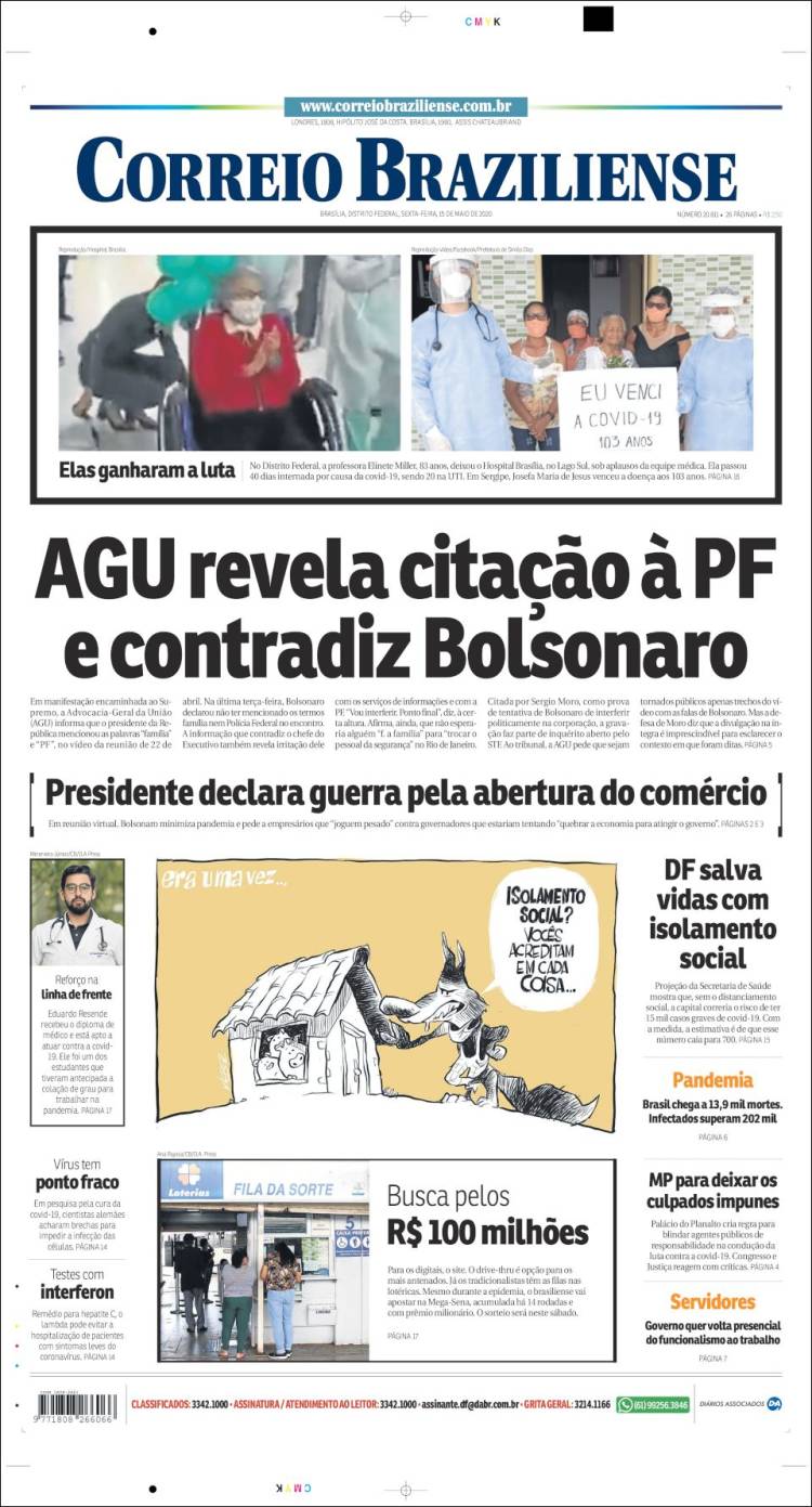 Portada de Correio Braziliense (Brasil)