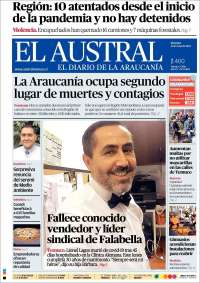 Portada de El Austral de Temuco (Chile)