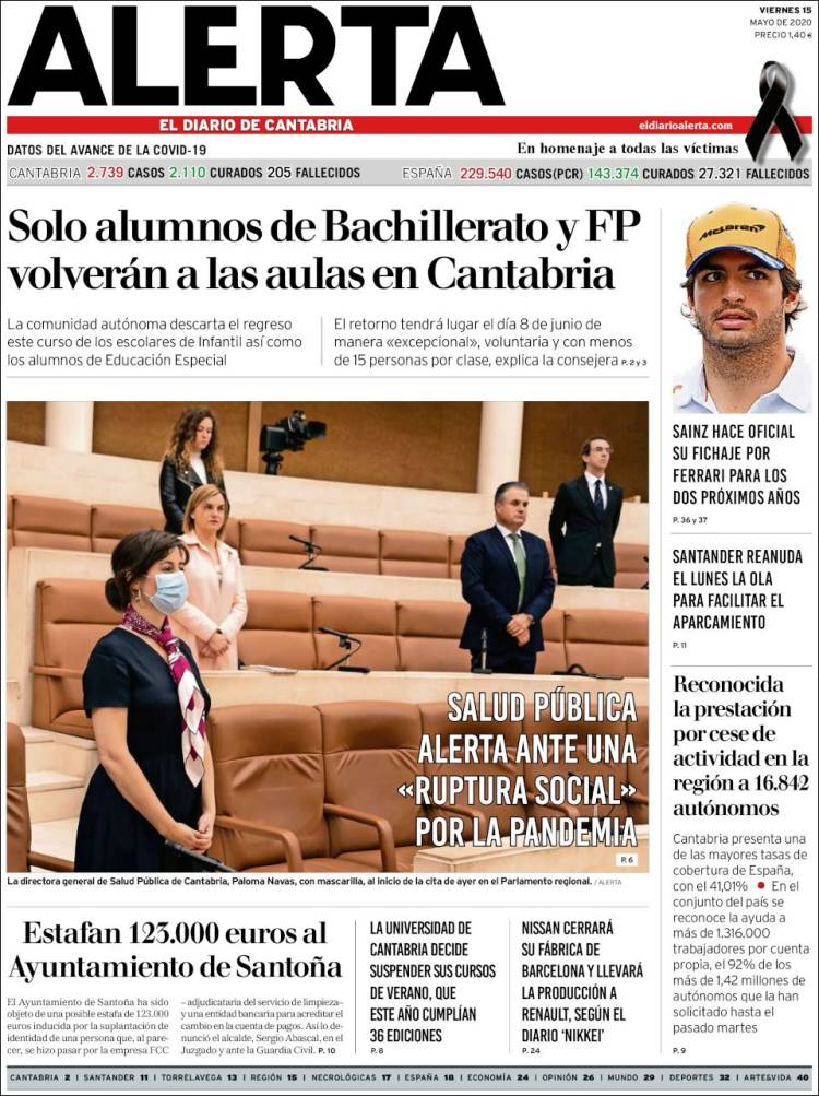 Portada de Alerta - El Diario de Cantabria (Espa&ntilde;a)