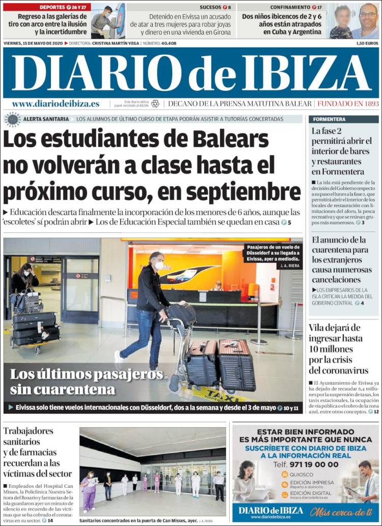 Portada de Diario de Ibiza (Espa&ntilde;a)