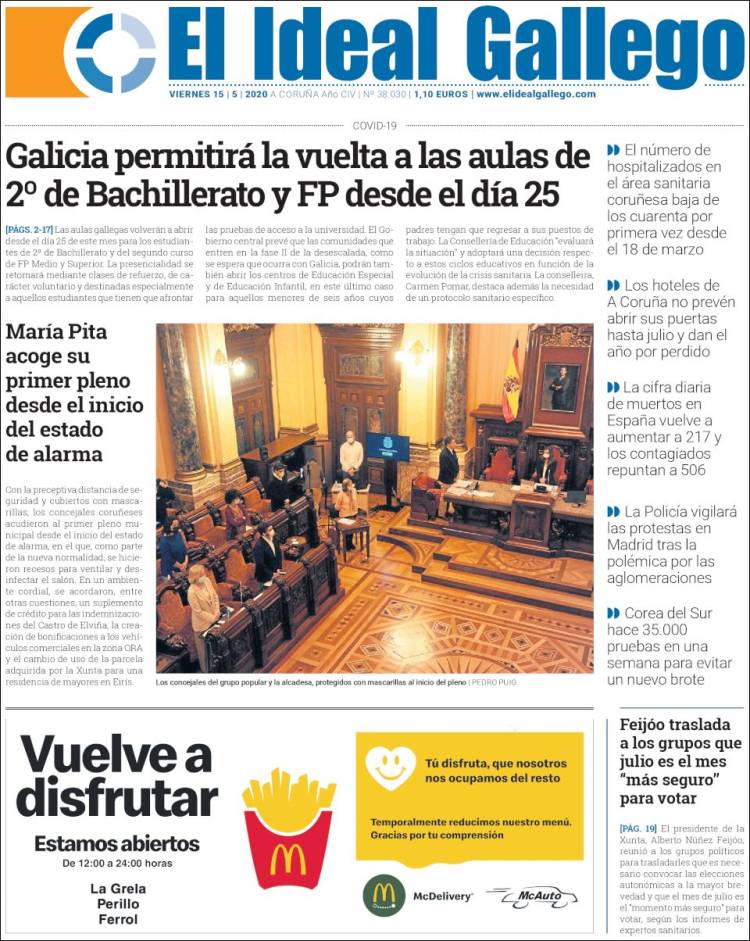 Portada de El Ideal Gallego (Espa&ntilde;a)