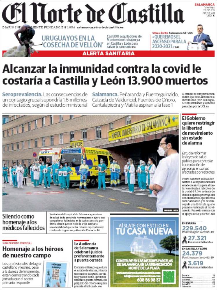 Portada de Norte de Castilla - Salamanca (Espa&ntilde;a)