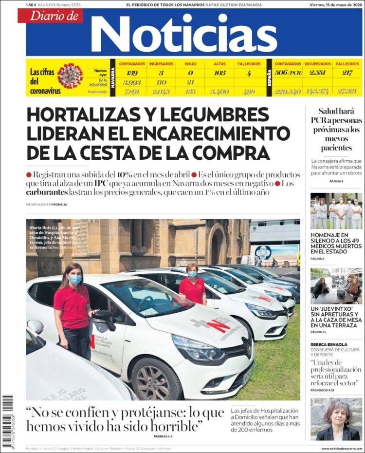Portada de Noticias de Navarra (Espa&ntilde;a)