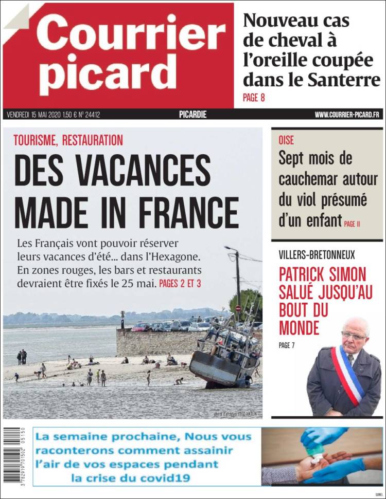 Portada de Courrier Picard (Francia)