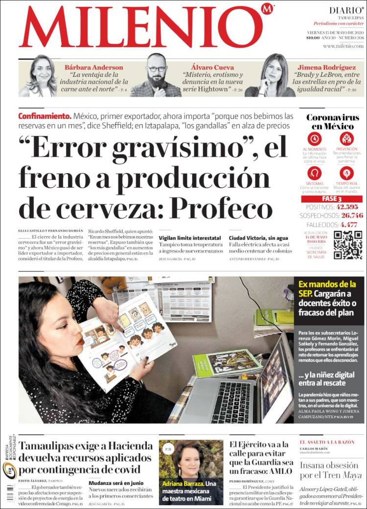 Portada de Milenio - Tamaulipas (Mexico)