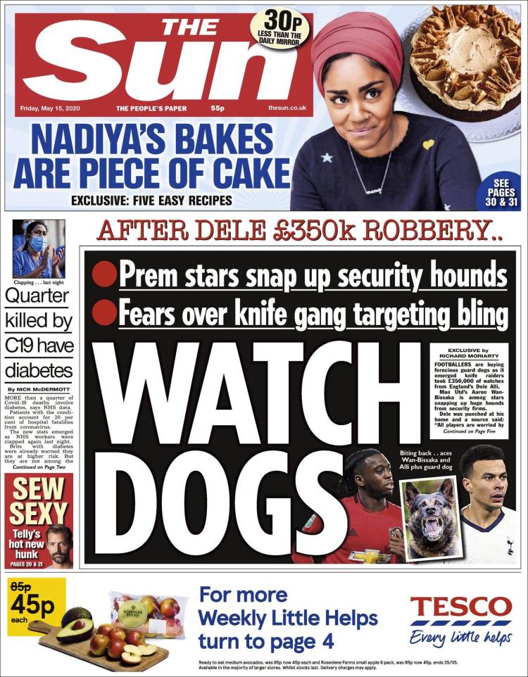 Portada de The Sun (Reino Unido)