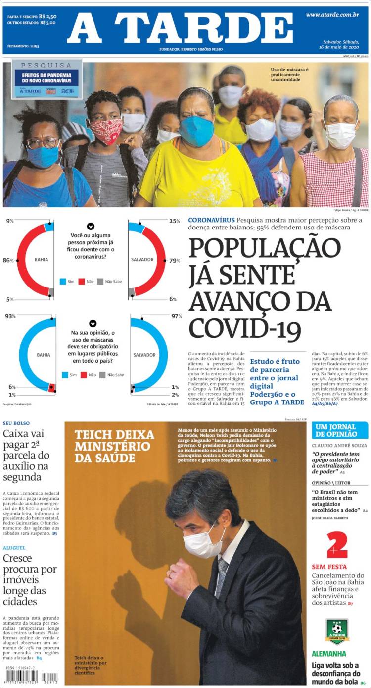 Portada de Diário A Tarde (Brasil)
