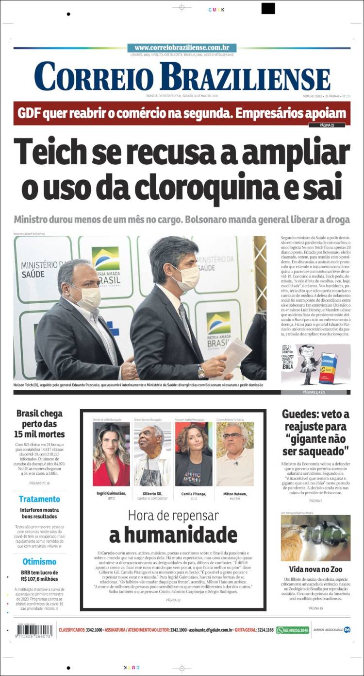 Portada de Correio Braziliense (Brasil)