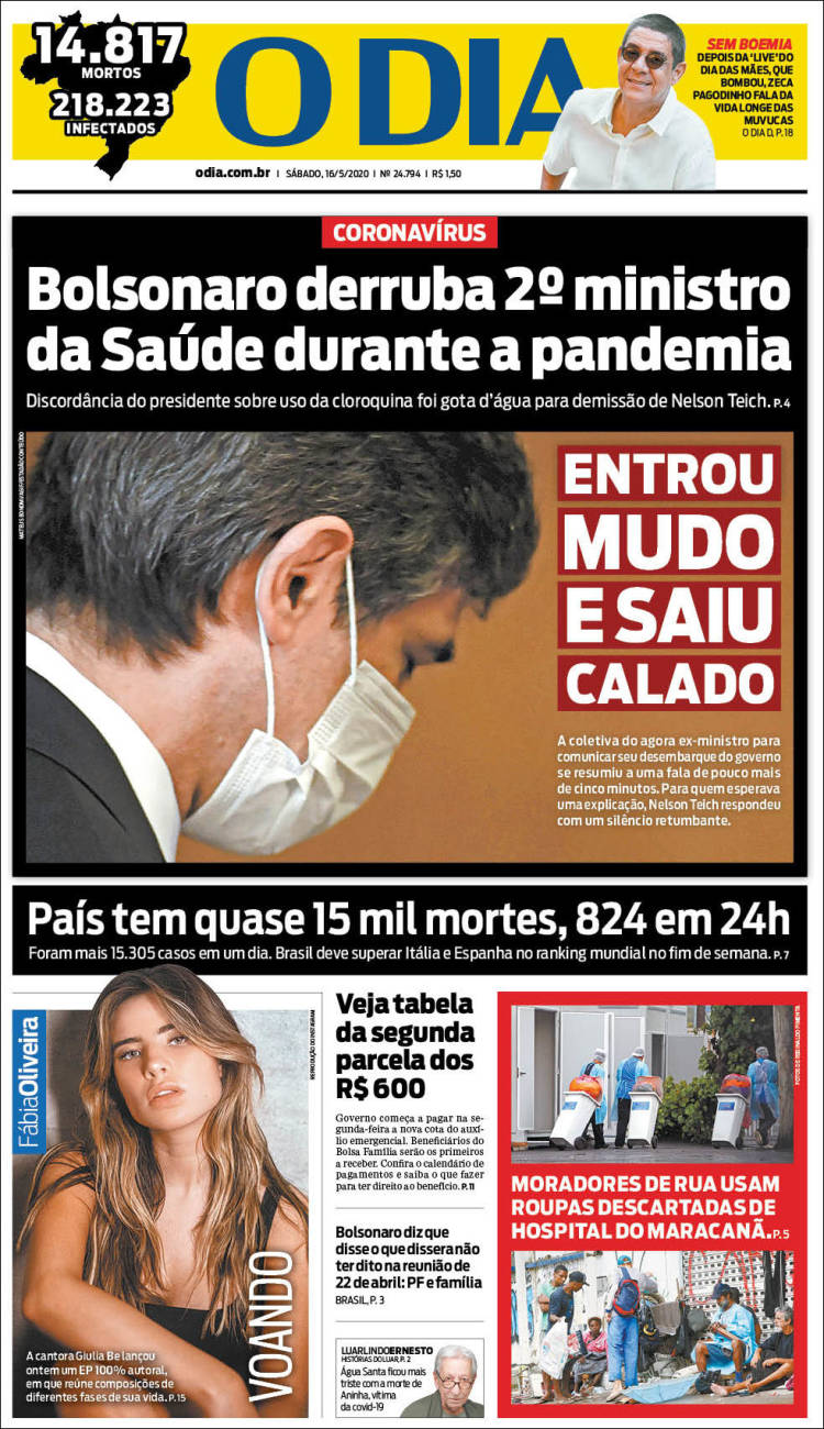 Portada de O Dia (Brasil)