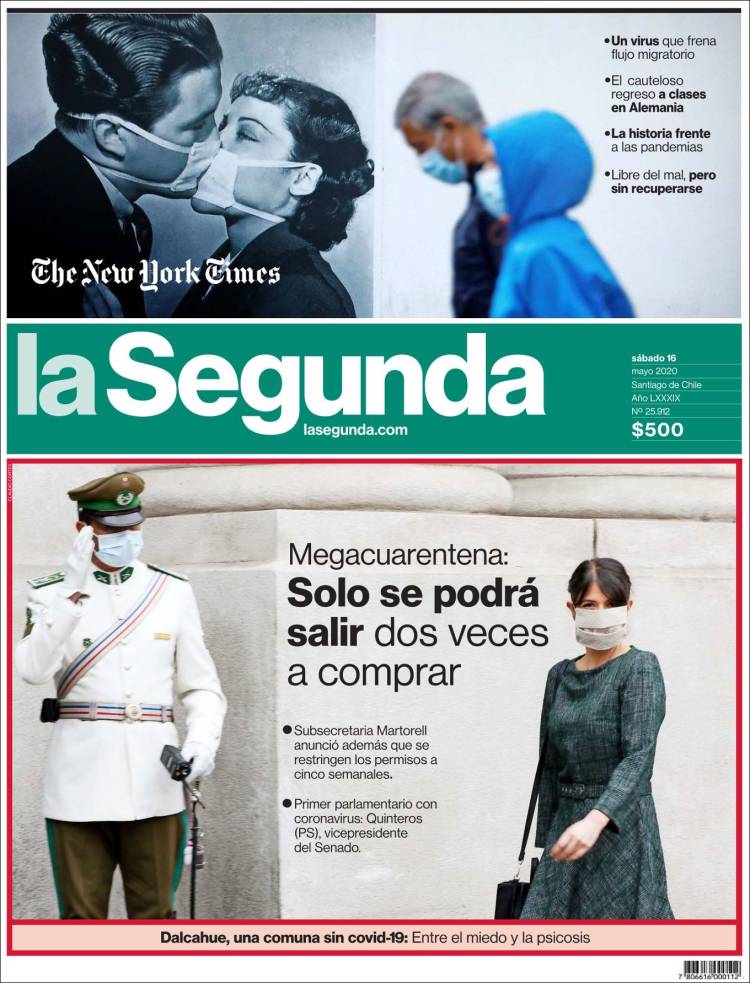 Portada de La Segunda (Chile)