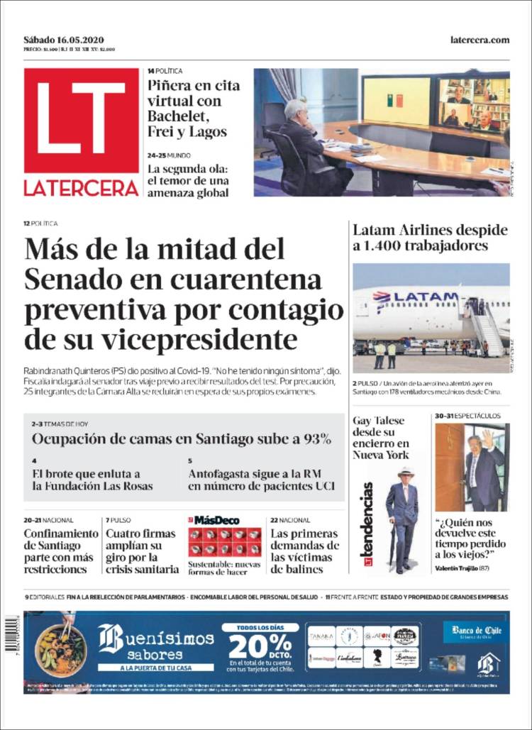 Portada de La Tercera (Chile)