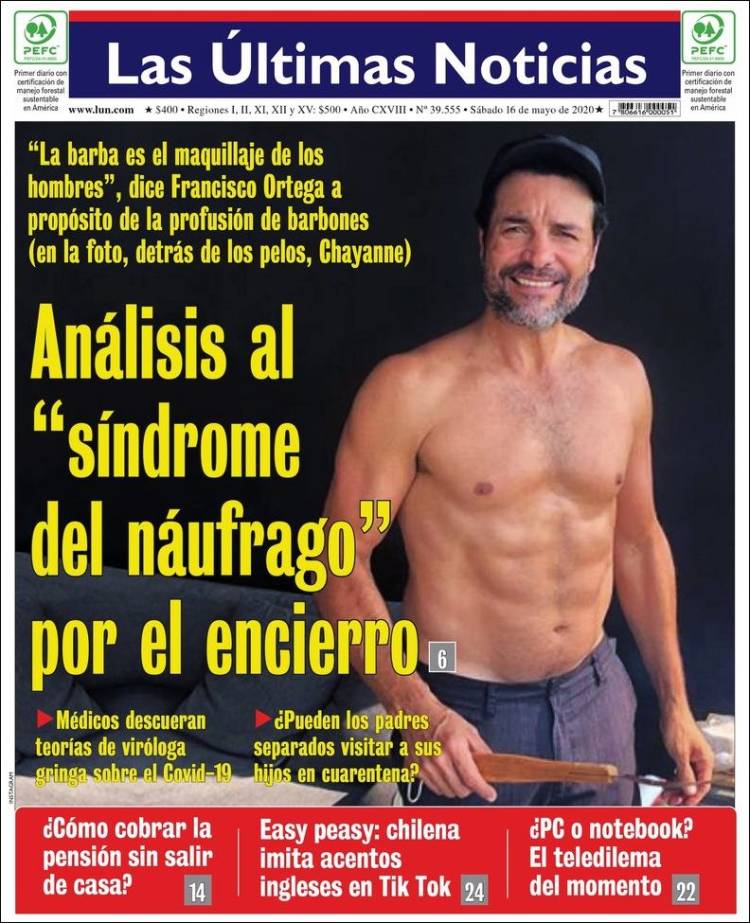 Portada de Las Últimas Noticias (Chile)