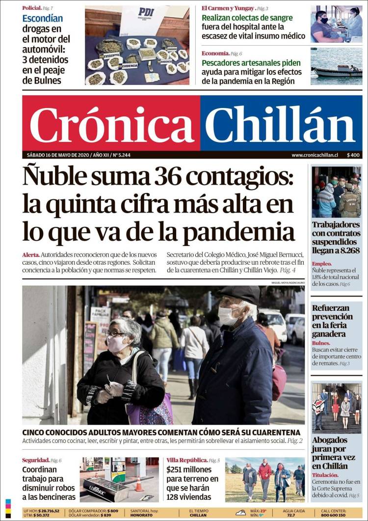 Portada de Crónica Chillán (Chile)