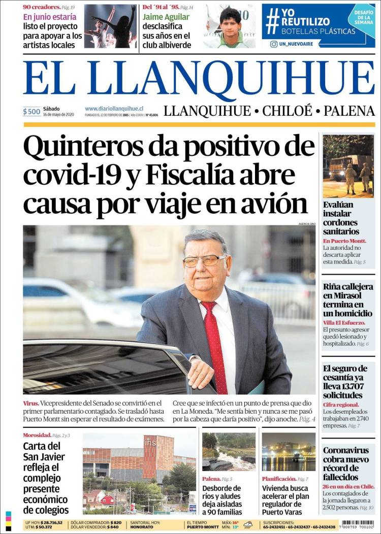 Portada de El Llanquihue (Chile)