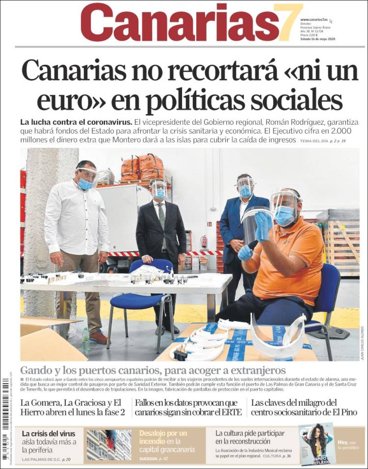 Portada de Canarias 7 (Espa&ntilde;a)