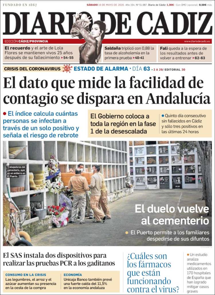 Portada de Diario de Cádiz (Espa&ntilde;a)