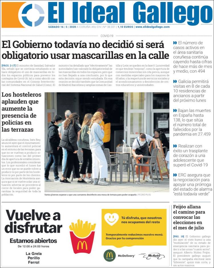 Portada de Diario de Ferrol (Espa&ntilde;a)