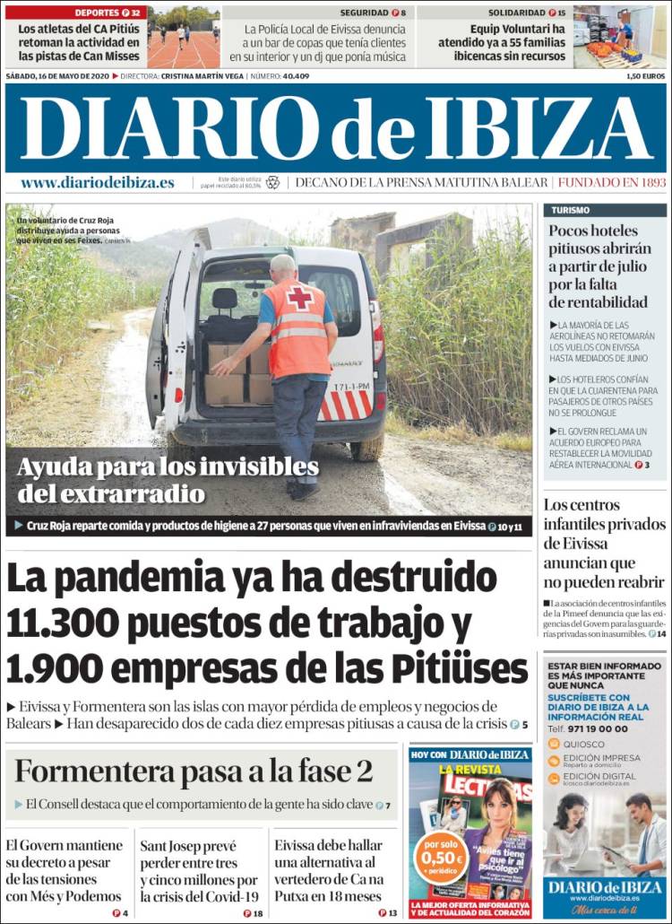 Portada de Diario de Ibiza (Espa&ntilde;a)