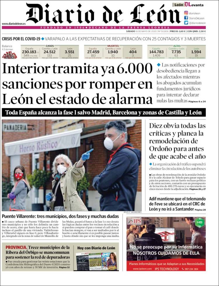 Portada de Diario de León (Espa&ntilde;a)