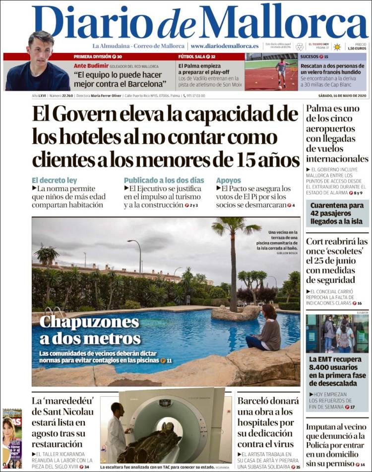 Portada de Diario de Mallorca (Espa&ntilde;a)