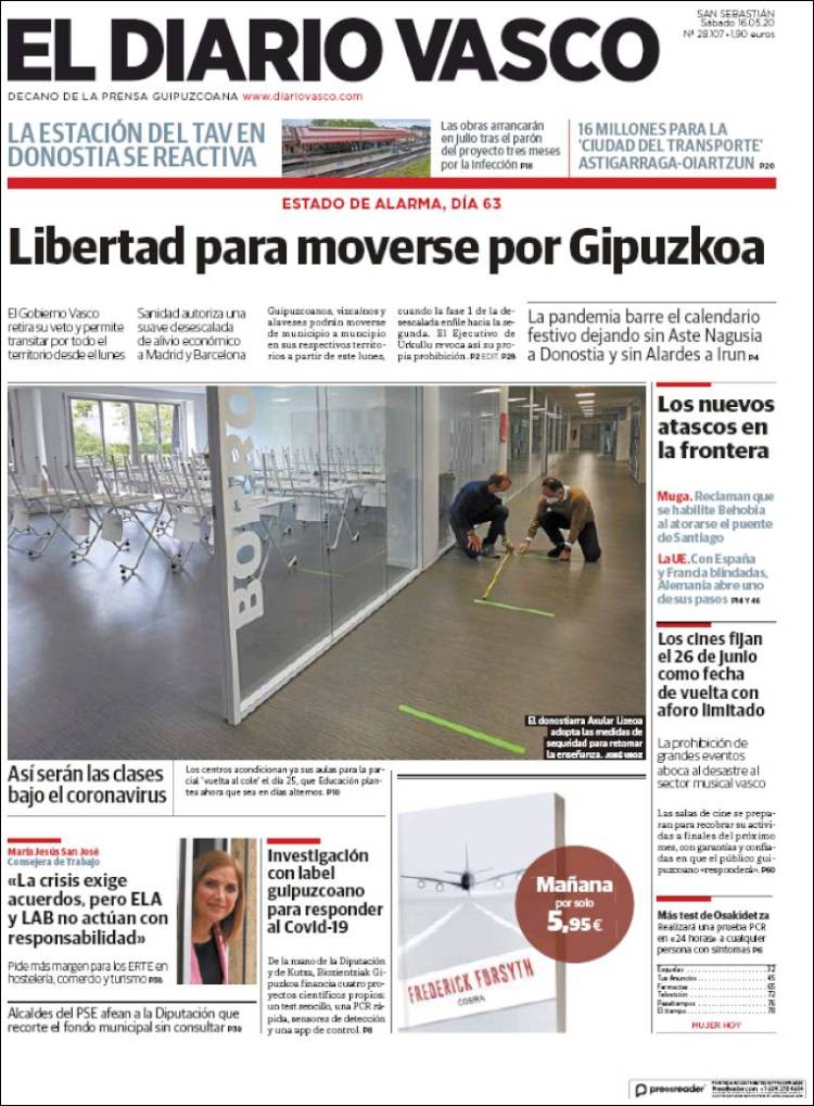 Portada de Diario Vasco (Espa&ntilde;a)