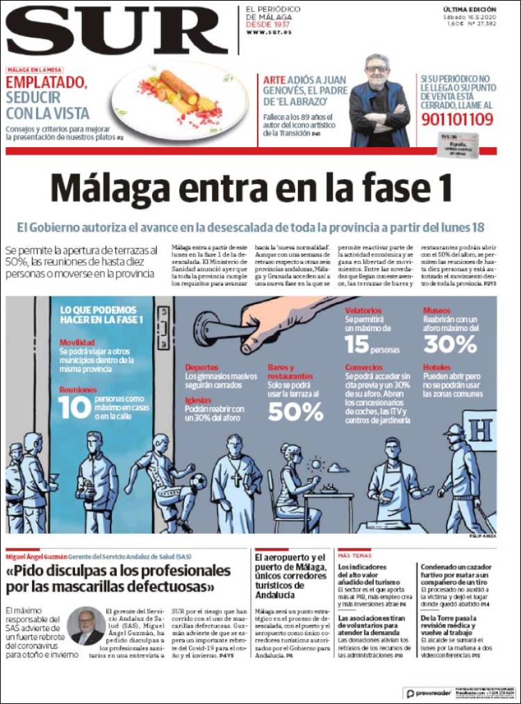 Portada de Diario el Sur (Espa&ntilde;a)