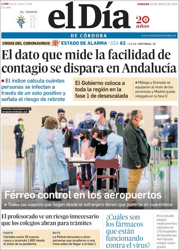 Portada de El Día de Córdoba (Espa&ntilde;a)