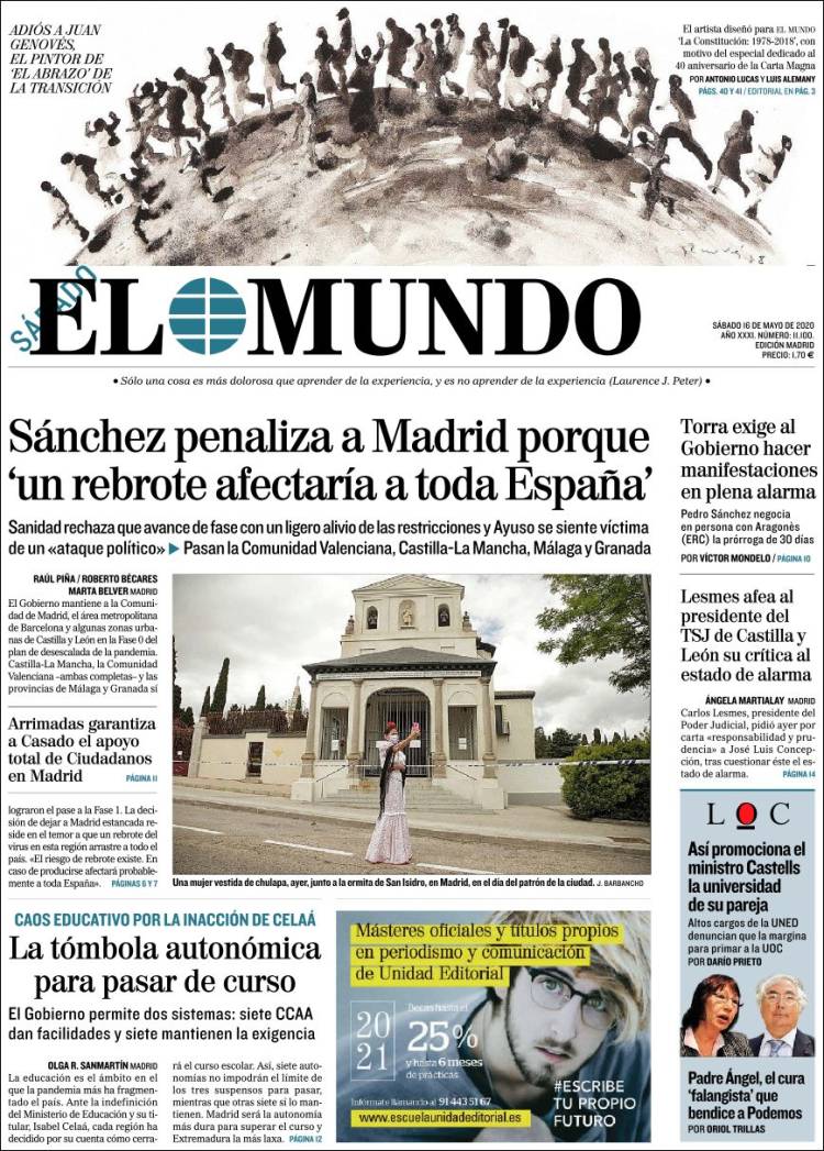 Portada de El Mundo (Espa&ntilde;a)