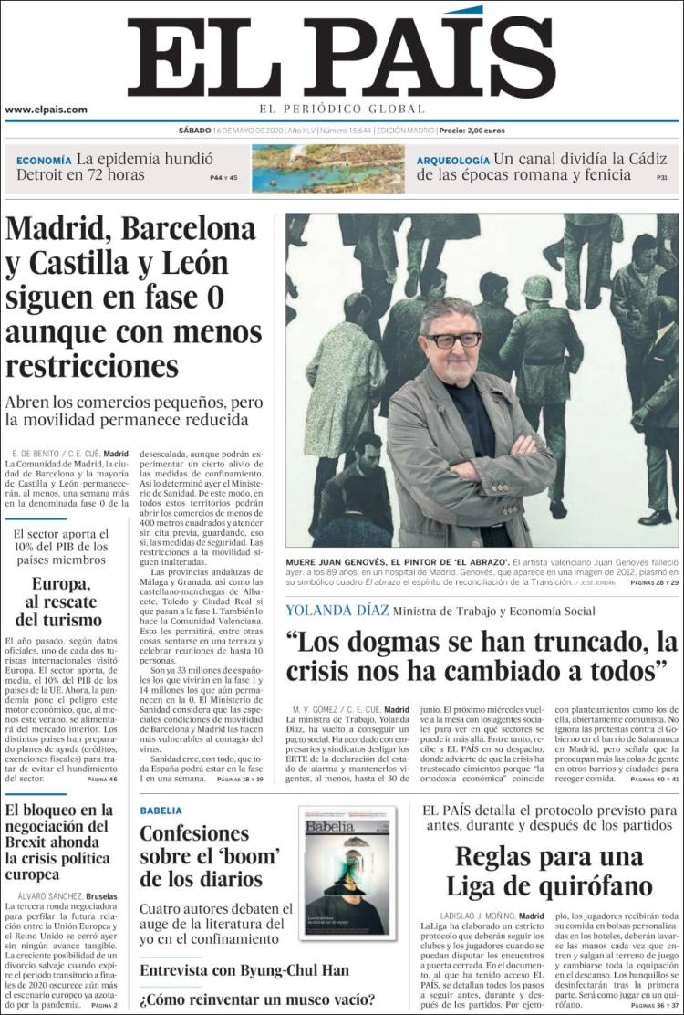 Portada de El País (Espa&ntilde;a)