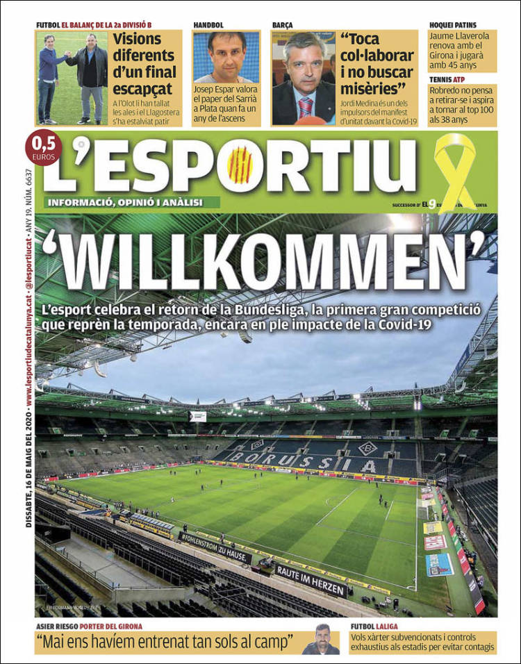 Portada de L'Esportiu : Girona (Espa&ntilde;a)