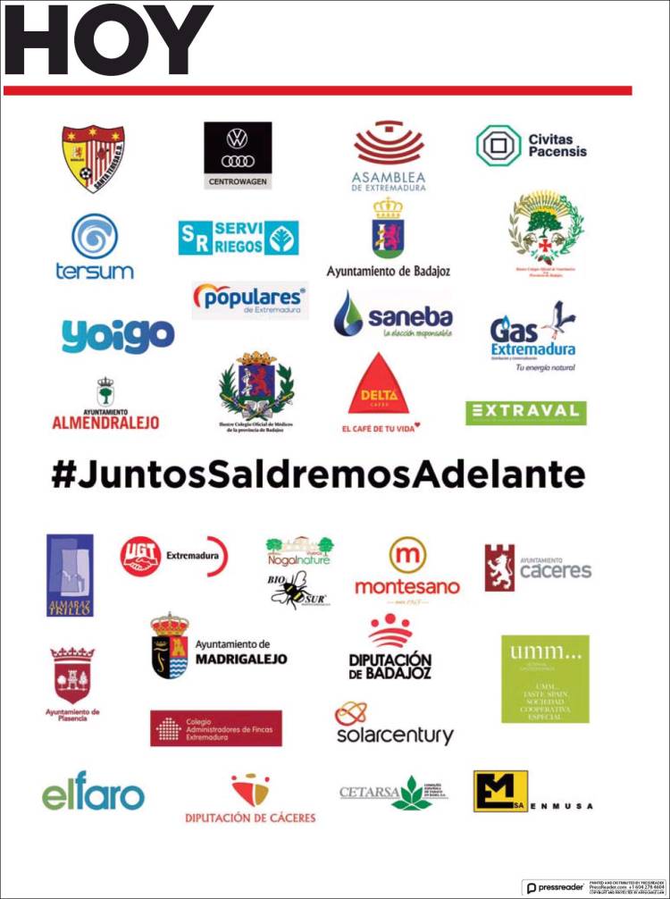 Portada de Hoy - Caceres (Espa&ntilde;a)