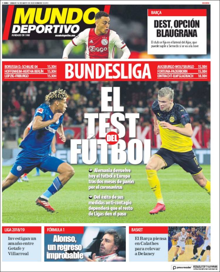 Portada de El Mundo Deportivo (Espa&ntilde;a)