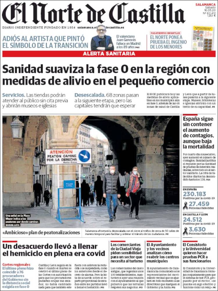 Portada de Norte de Castilla - Salamanca (Espa&ntilde;a)