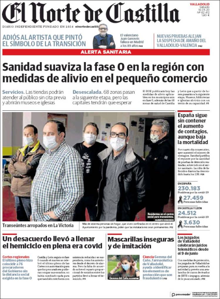 Portada de Norte de Castilla - Valladolid (Espa&ntilde;a)