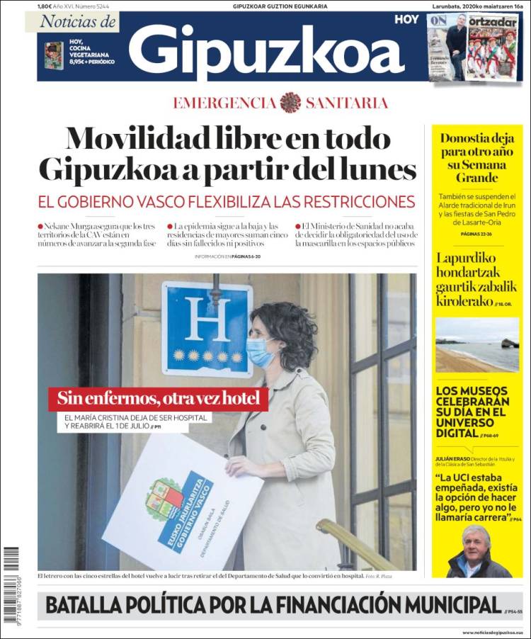Portada de Noticias de Gipuzkoa (Espa&ntilde;a)