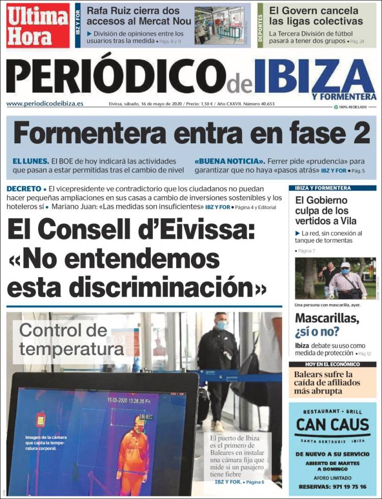 Portada de Periódico de Ibiza (Espa&ntilde;a)