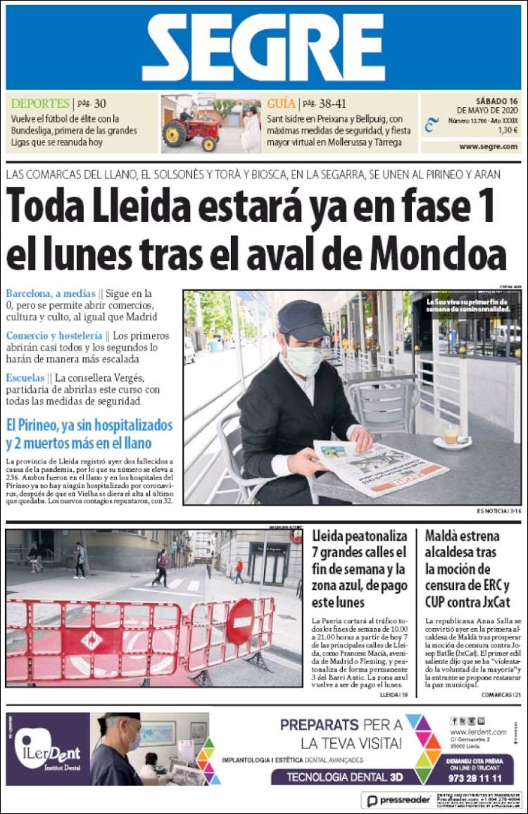 Portada de Segre  (Espa&ntilde;a)