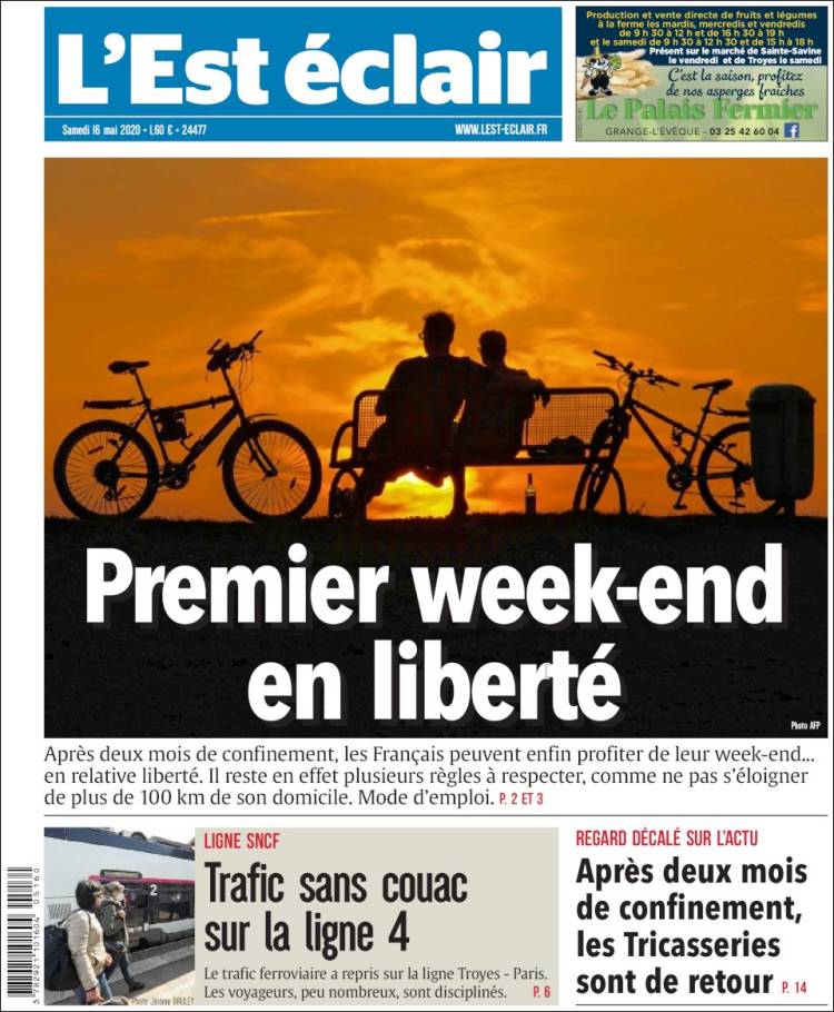 Portada de L'Est Eclair (Francia)