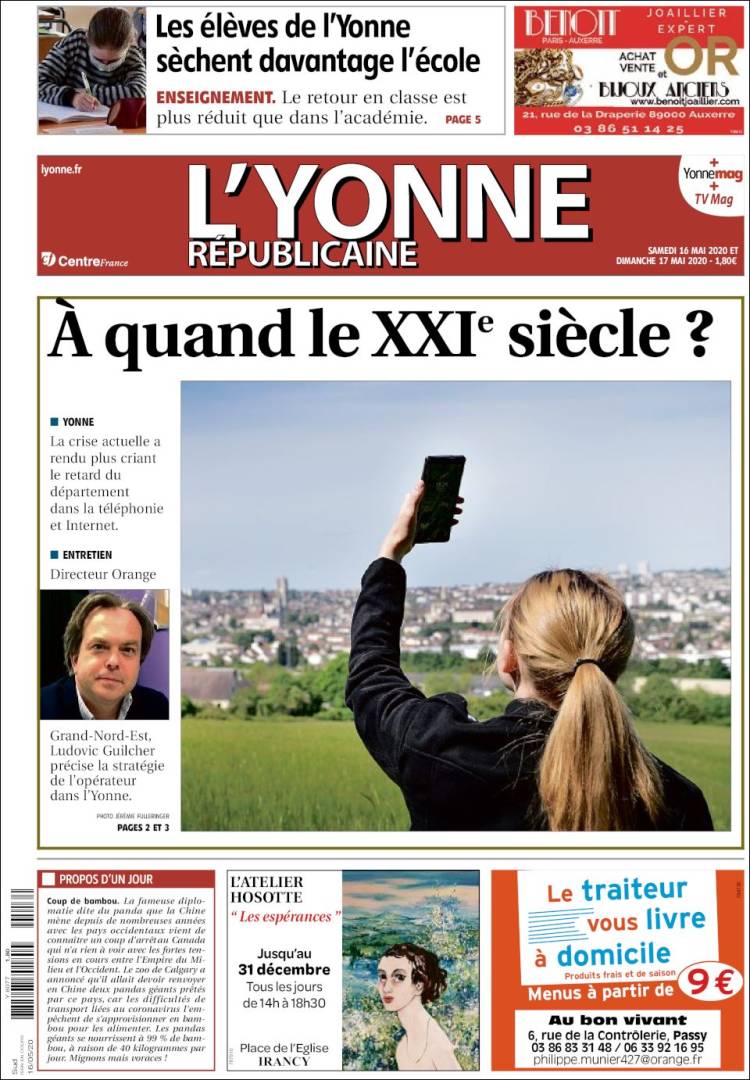 Portada de L'Yonne-Républicaine (Francia)