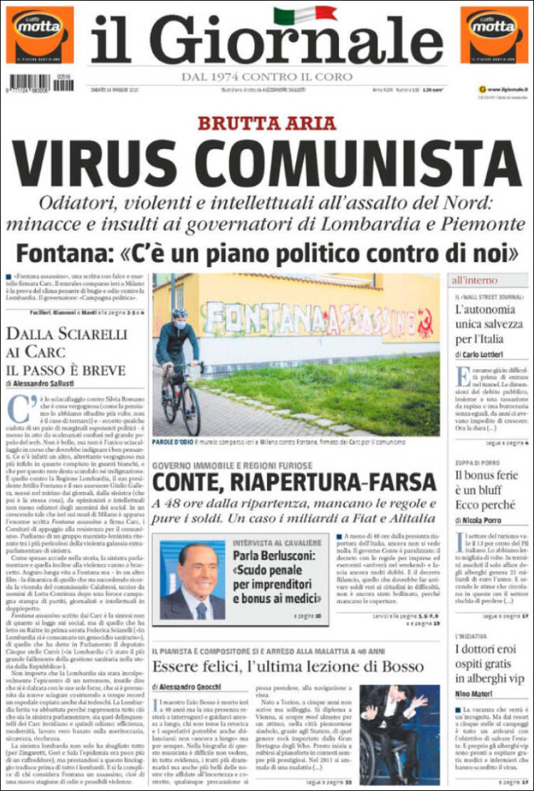 Portada de il Giornale (Italia)