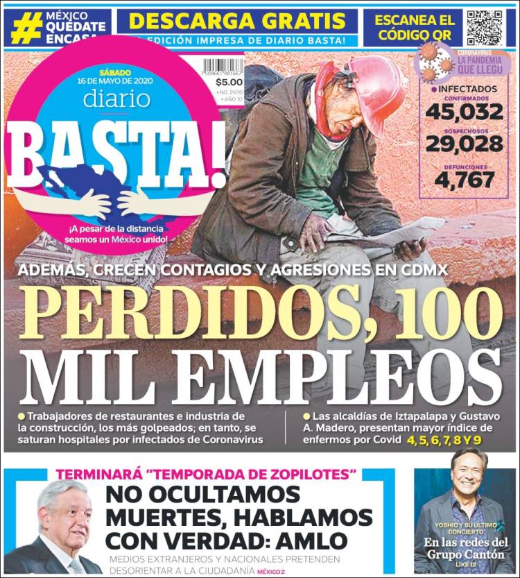 Portada de Diario Basta (Mexico)