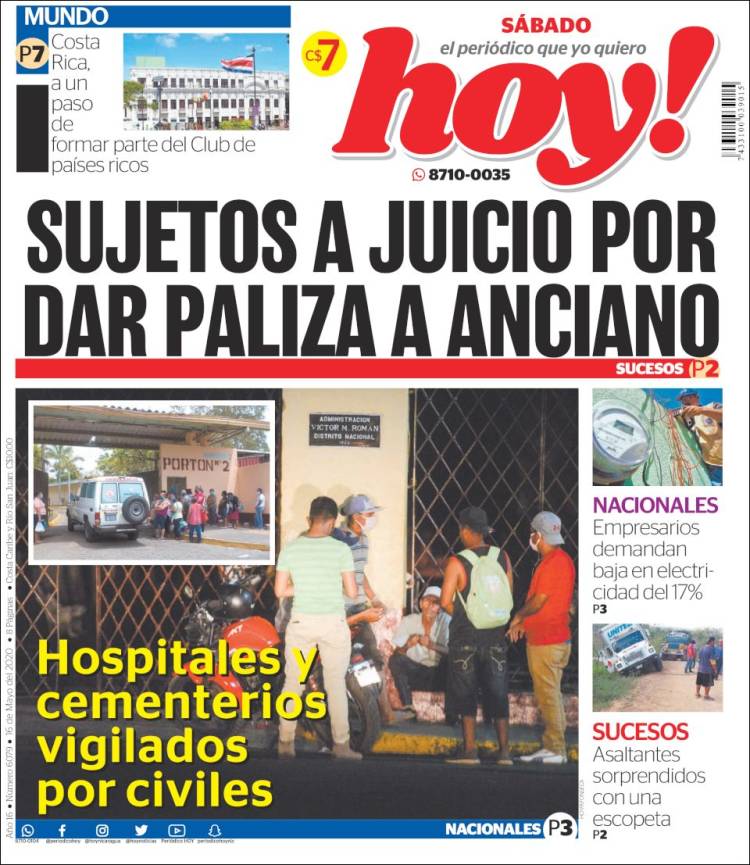 Portada de Hoy (Nicaragua)