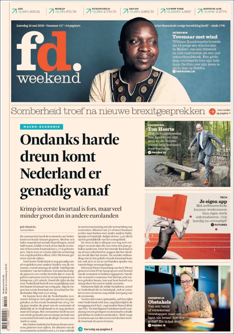 Portada de Het Financieele Dagblad (Pa&iacute;ses Bajos)